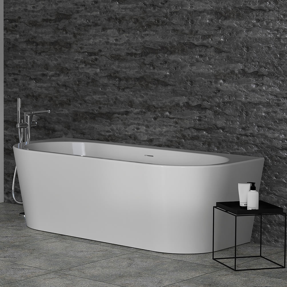 Lifestyle image of Ideal Standard Adapto 1800 x 800mm Freestanding Back-to-Wall Bath
